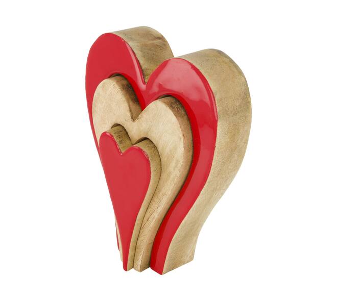 Heart mango wood 16x4x20cm