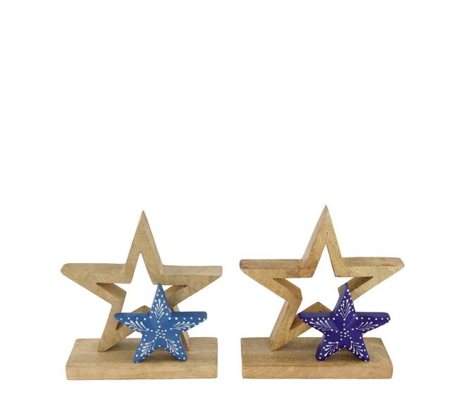 Star mango wood 18x6x18cm C/2