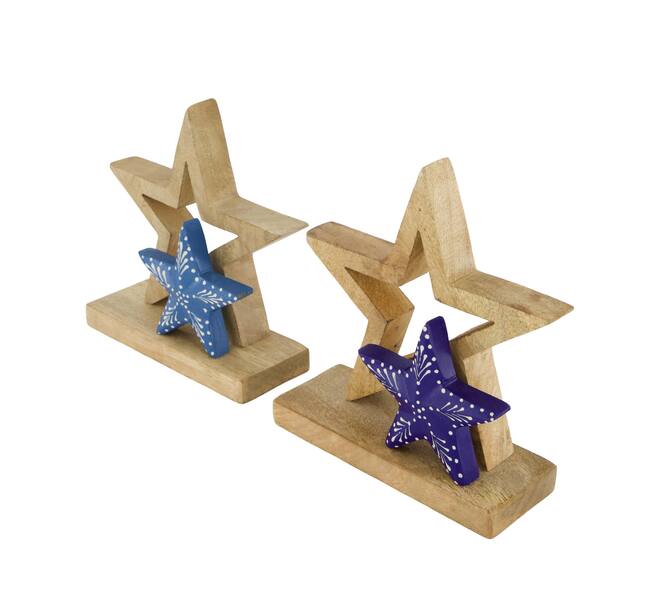 Star mango wood 18x6x18cm C/2