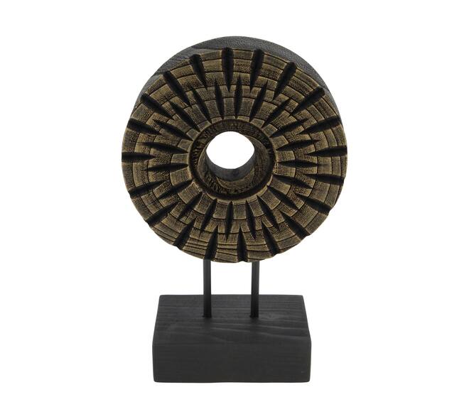 Statue round paulownia wood 18x9x28cm
