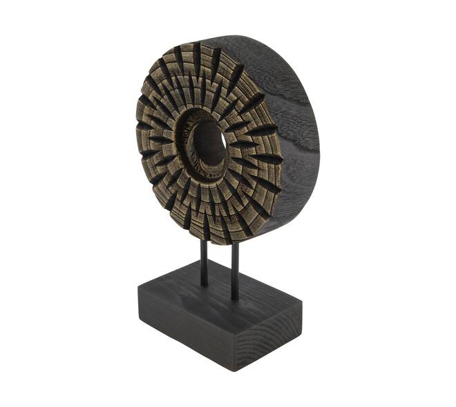 Statue round paulownia wood 18x9x28cm