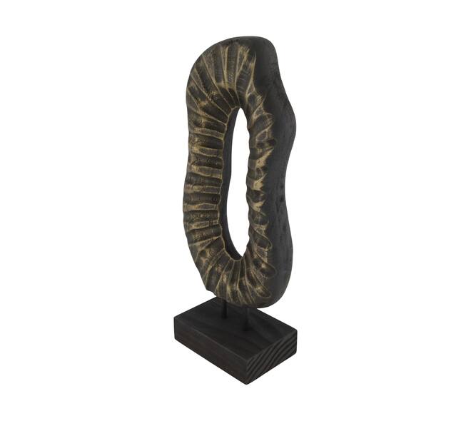Statue organic paulownia wood 16x9x38cm