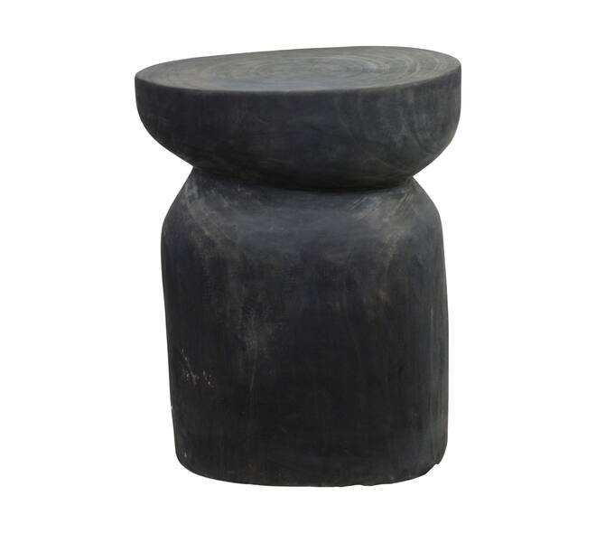 Side table oval paulownia wood 38x28x48cm