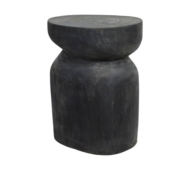Side table oval paulownia wood 38x28x48cm