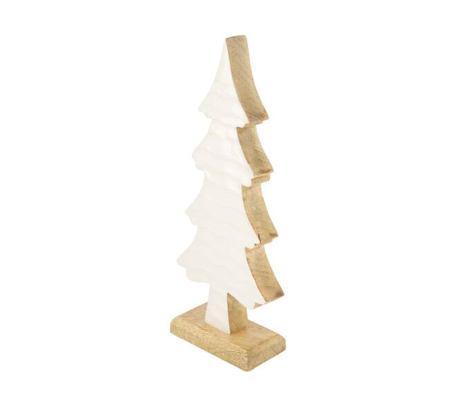 Statue tree mango wood 12x5x28cm - Natural