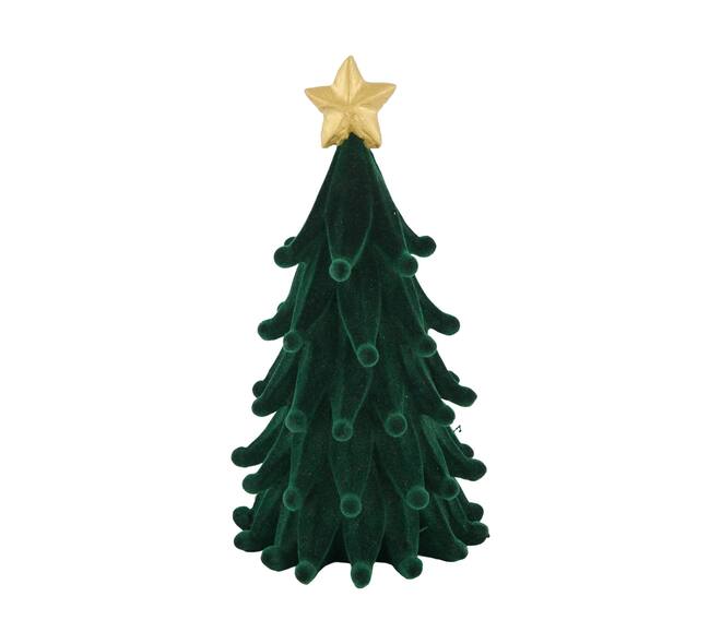 Statue tree polyresin 10.5x10.5x20cm - Green