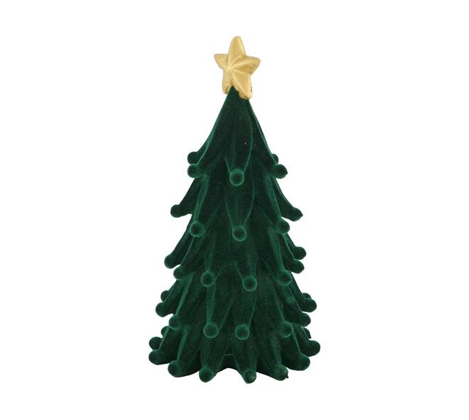 Statue tree polyresin 10.5x10.5x20cm - Green