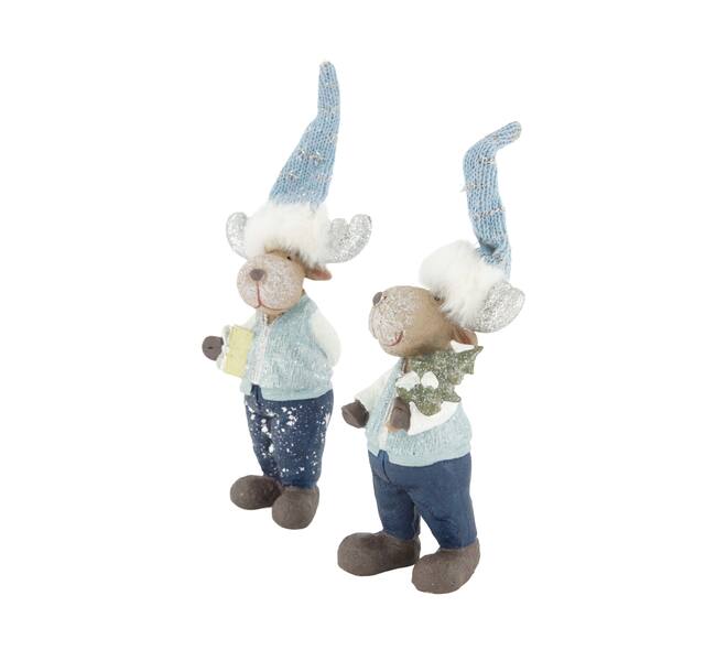 Figurine reindeer polyresin 6.5x8.5x25cm A/2