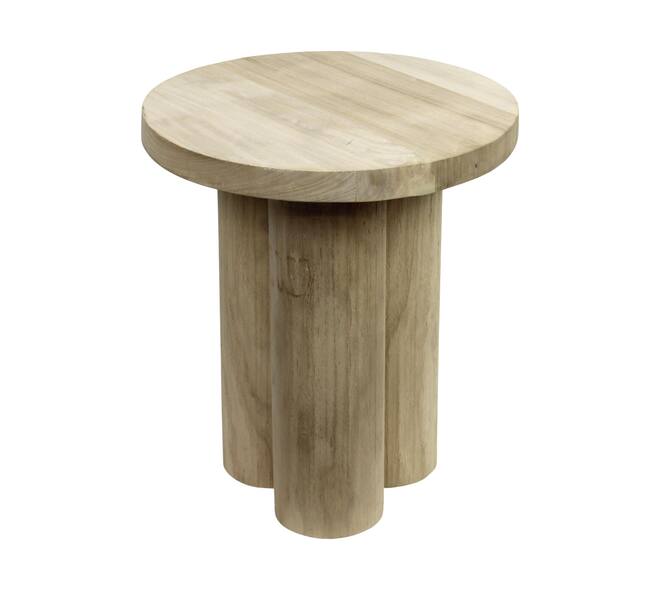Side table round paulownia wood 36x36x40cm
