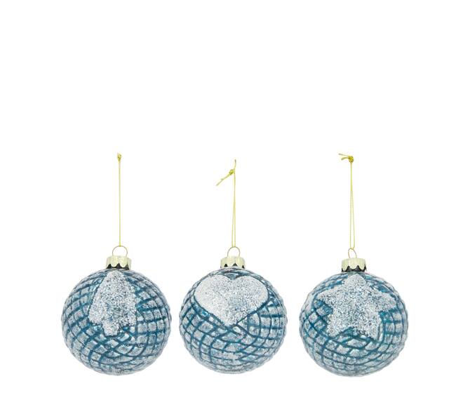 Bauble glass 8x8x8cm A/3