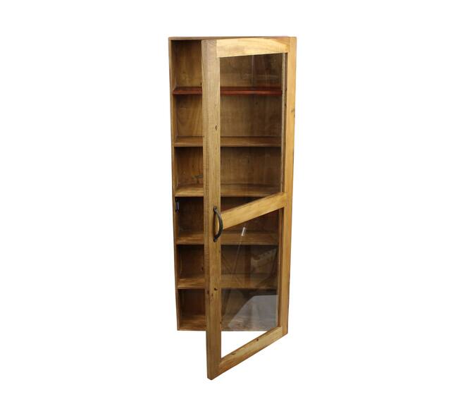 Cabinet rectangular historic wood vintage 40x15x110cm - Brown