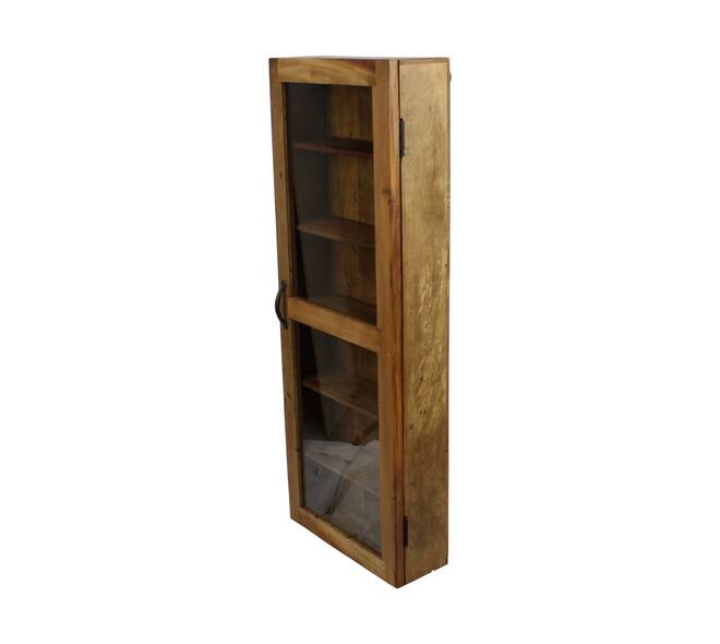 Cabinet rectangular historic wood vintage 40x15x110cm - Brown