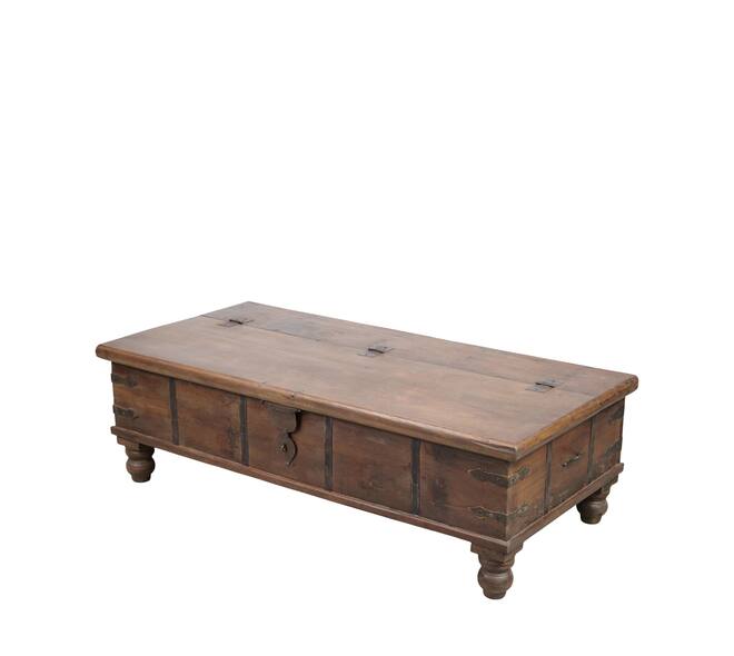 Table rectangular historic wood vintage 135x66x42cm - Multi