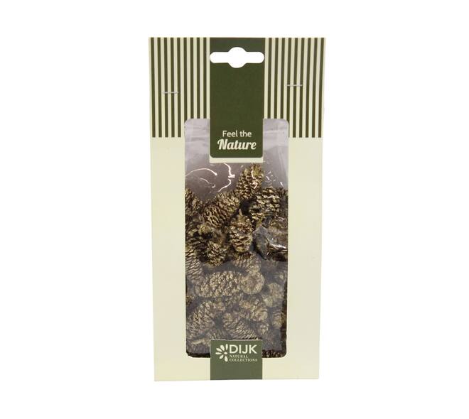 Pinecone birch nature 10x5x22cm 50gr - Gold