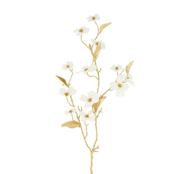 Flower cornus artificial 25x6x87cm - White