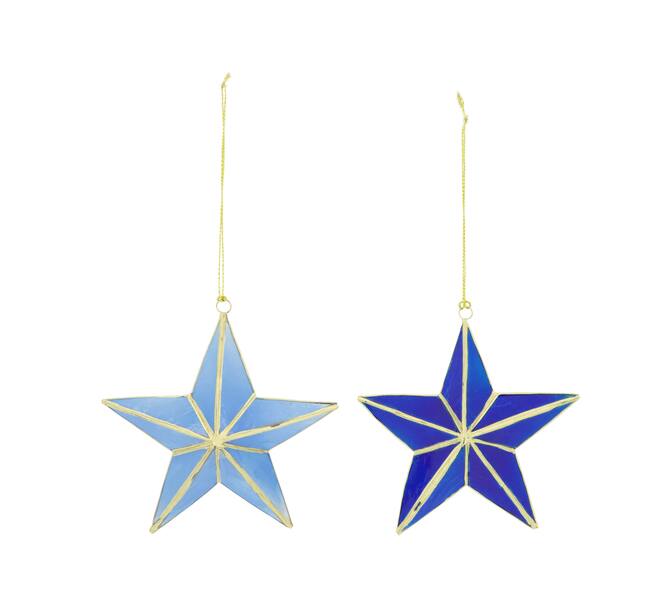 Hanger star capiz 12x1x12cm C/2