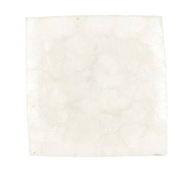 Plate square capiz 17.5x17.5x2cm