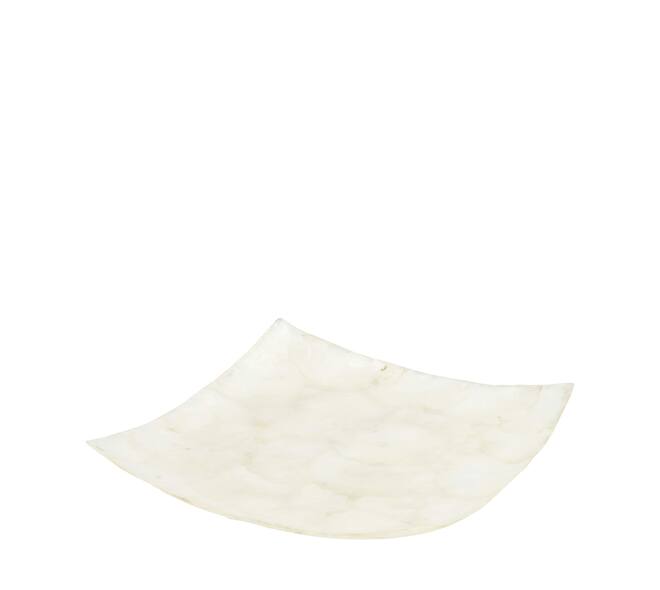 Plate square capiz 17.5x17.5x2cm - Natural