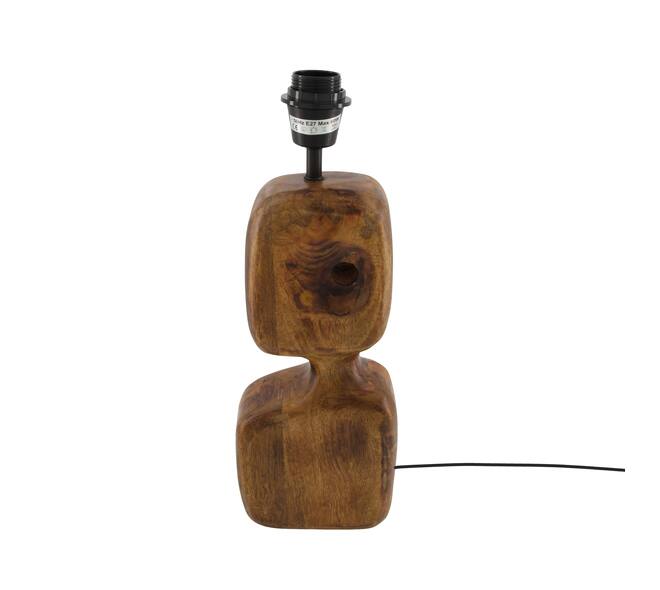 Table lamp mango wood 15x8x45cm - Brown