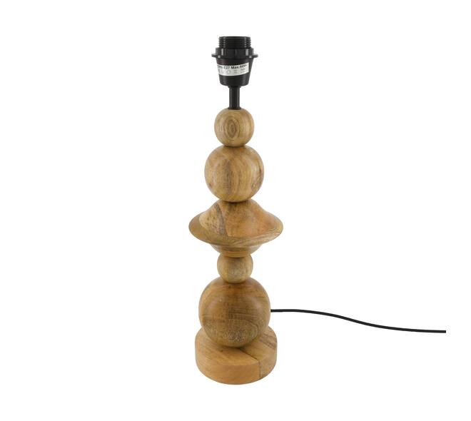 Table lamp mango wood 13x13x48cm