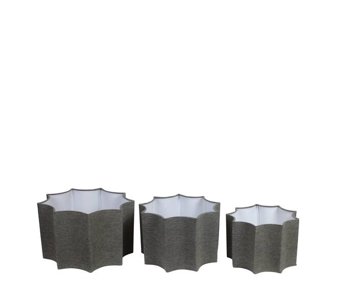 Lamp shade fabric 40x40x25cm S/3