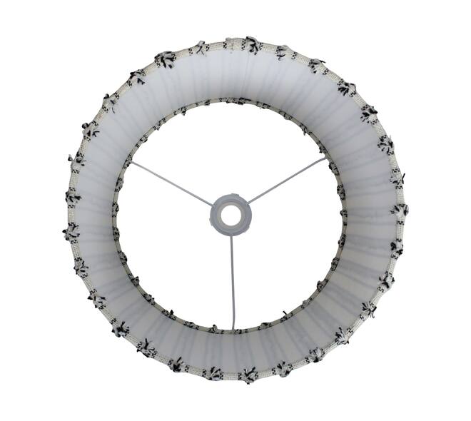 Lamp shade round fabric 40x40x30cm S/3