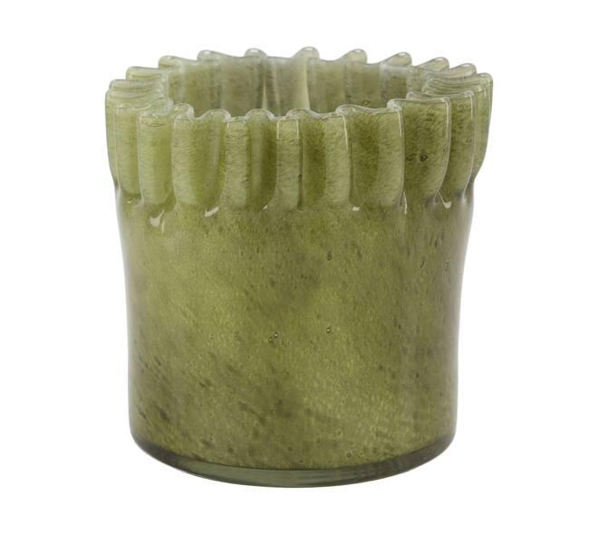 Tealight holder glass 11.5x11.5x11.5cm