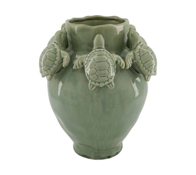 Vase with turtle ceramic 24.5x22x28.5cm