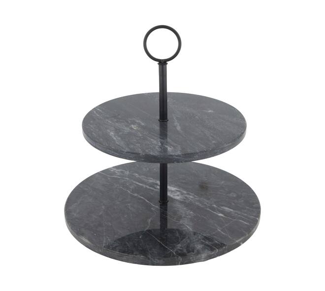 Etagiere round marble 2 layers 25x25x26cm
