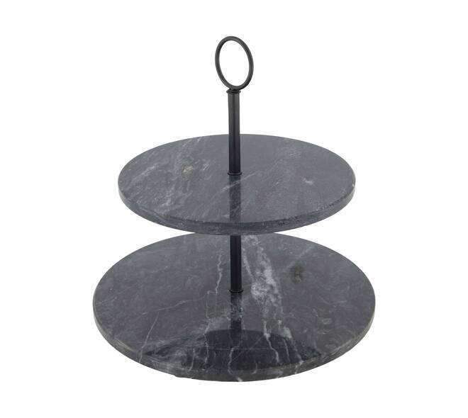 Etagiere round marble 2 layers 25x25x26cm