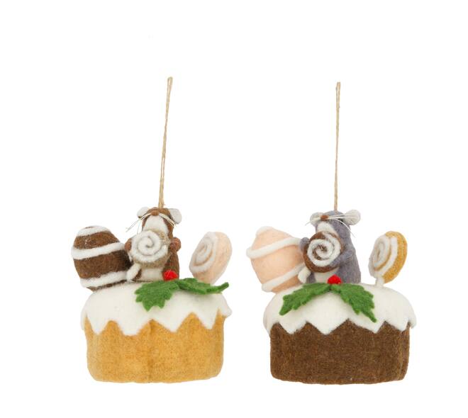 Hanger mouse on cake fabric 11x11x14cm C/2