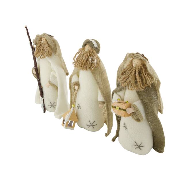 Figurine the three wisemen cotton foam 11x8x22cm A/3