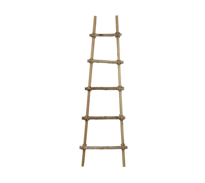 Ladder historic wood 46x8x148cm - Natural