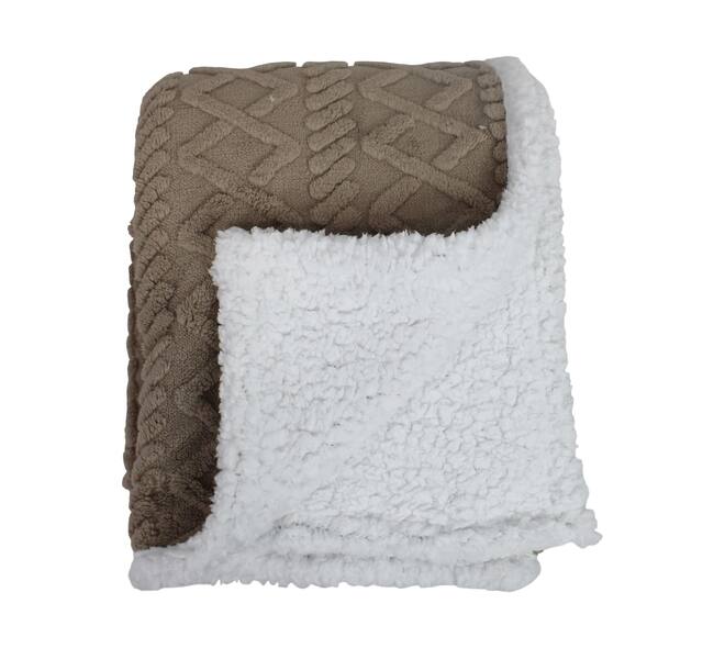 Plaid rectangular faux fur polyester 170x130x2cm