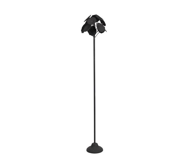 Dinnercandle holder metal 21.5x21.5x118cm - Black