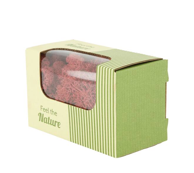Moss reindeer 50gr nature 14x8x10cm - Red