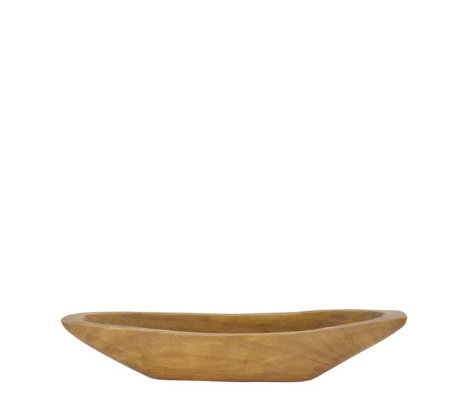 Bowl oval paulownia wood 58x14x9cm - Brown