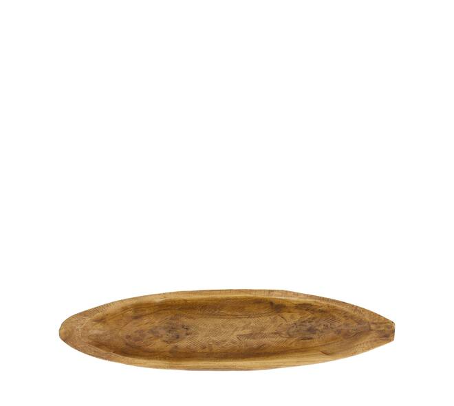 Bowl oval paulownia wood 58x14x9cm - Brown