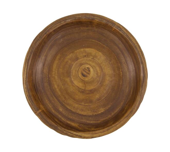 Bowl round paulownia wood 35x35x7cm - Brown