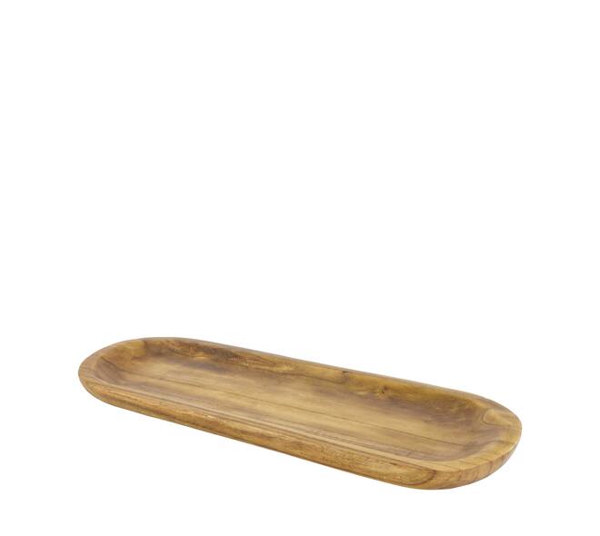 Tray oval paulownia wood 58x22x4cm - Brown