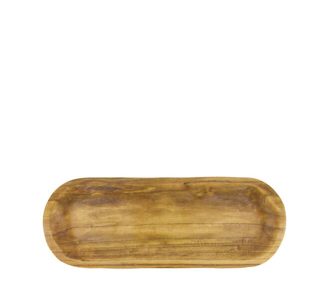 Tray oval paulownia wood 58x22x4cm - Brown