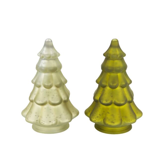 Tree glass 11.5x11.5x17.5cm  - Green