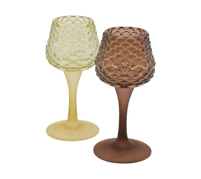 Tealight holder glass 7.5x7.5x16.5cm C/2