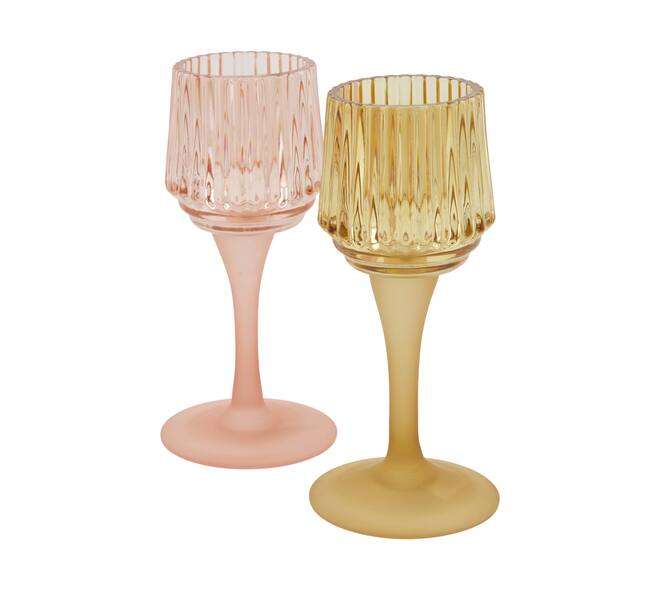 Tealight holder glass 7.5x7.5x17cm C/2