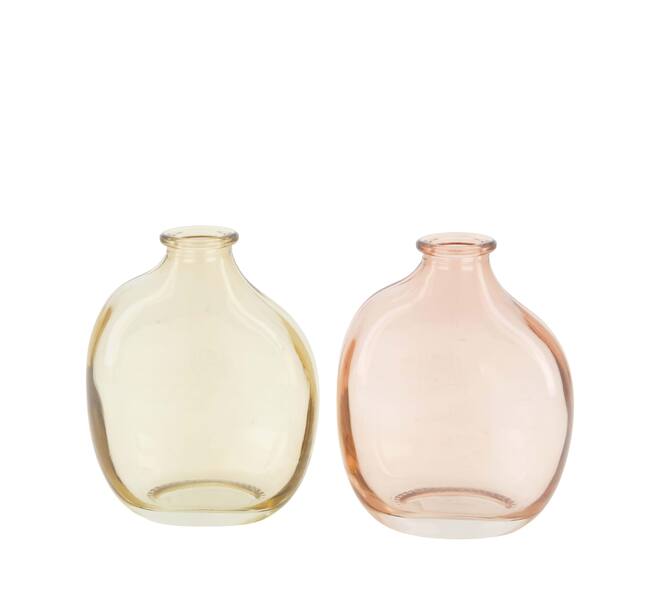 Vase glass 9x5.5x11cm C/2