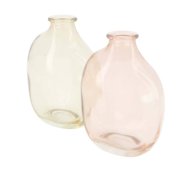 Vase glass 9x5.5x11cm C/2