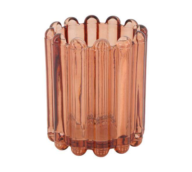 Tealight holder glass 9.5x9.5x11cm