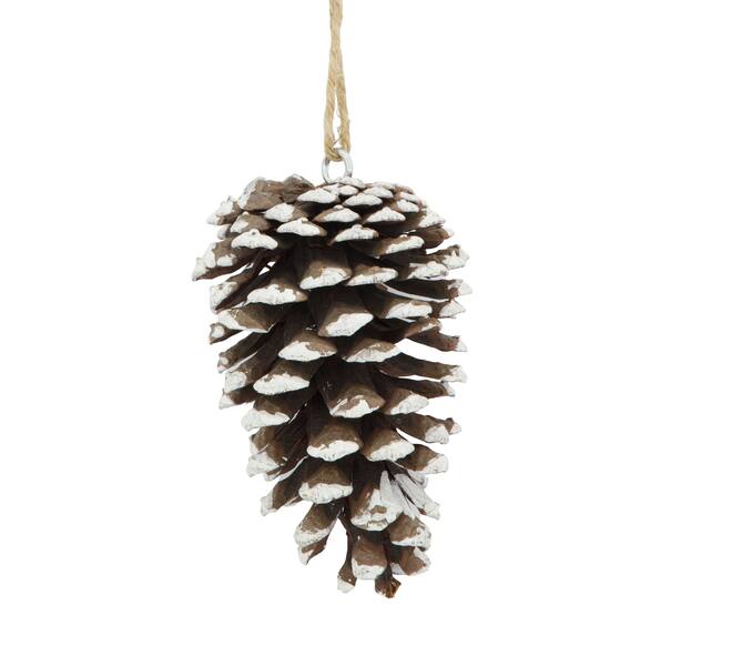Hanger pinecone nature 9x9x13cm