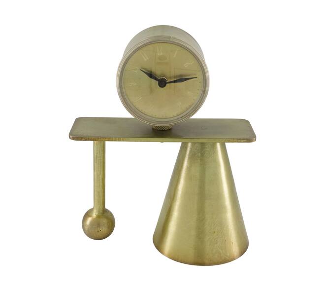 Clock round metal 23x13x29cm