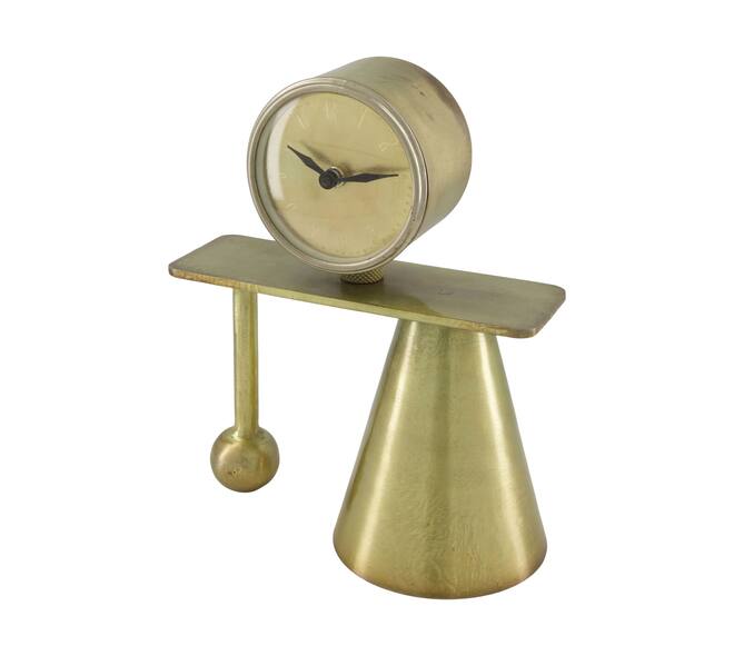 Clock round metal 23x13x29cm
